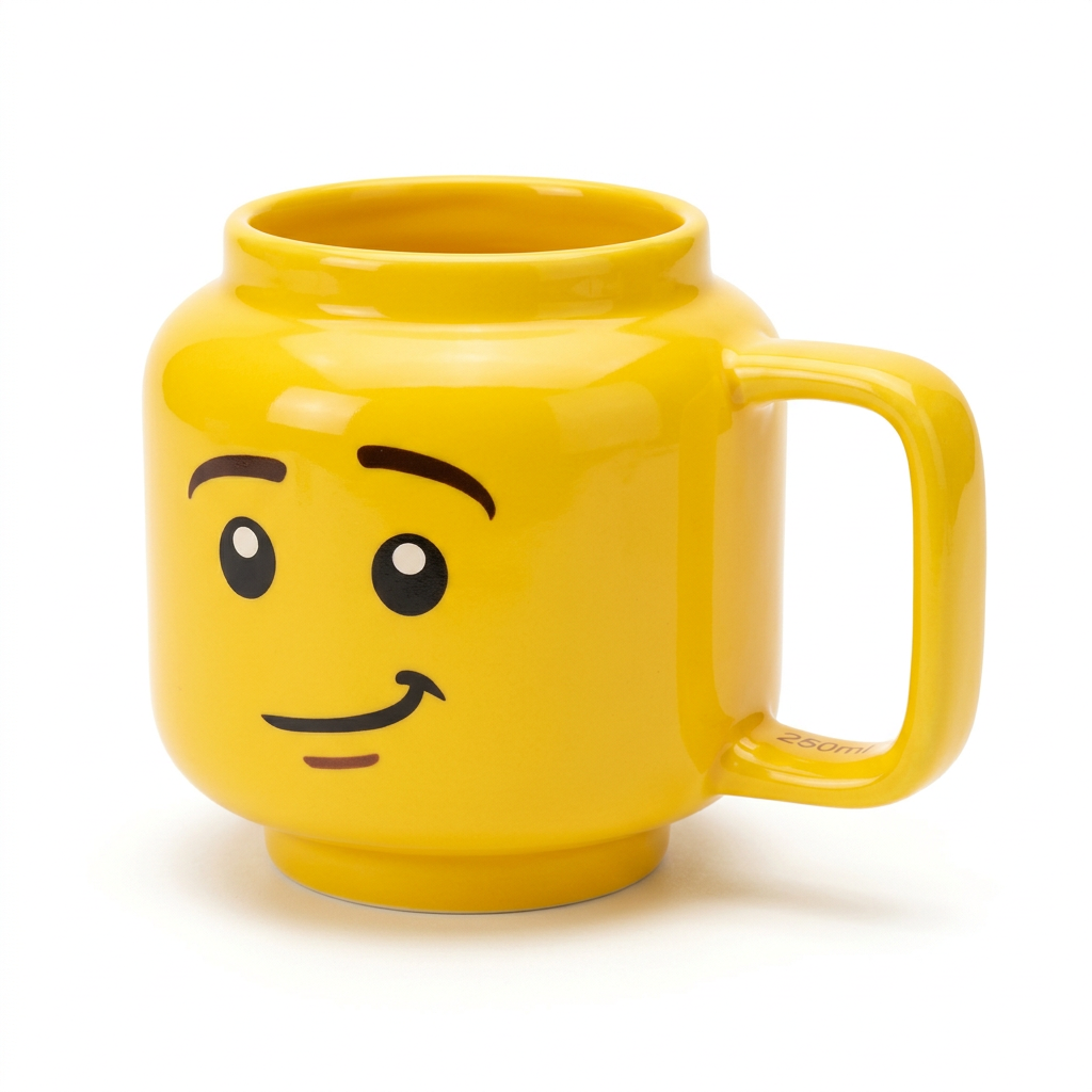 Cartoon Ceramic Mug – 3/4 Angle White Background