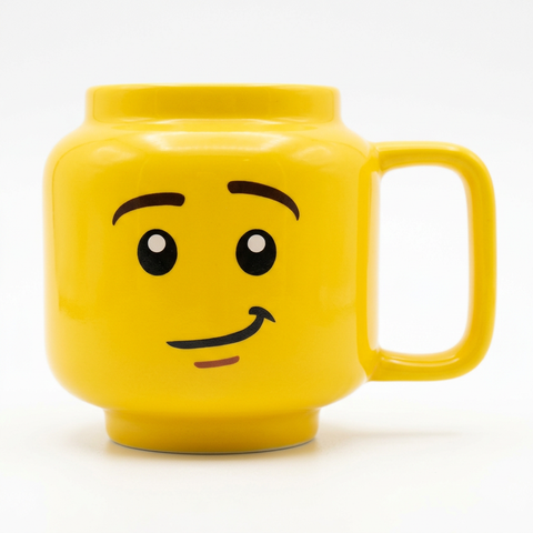 Cartoon Ceramic Mug – Face Close-Up White Background