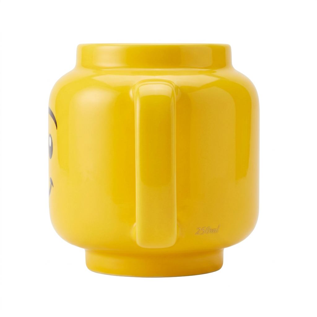 Cartoon Ceramic Mug – Side View White Background
